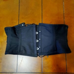 Orchard Corset Size 24 Black waspie underbust corset cotton